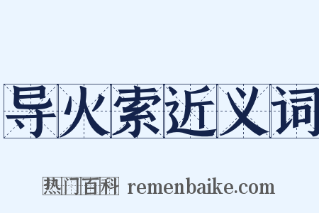 导火索近义词是什么意思的图片